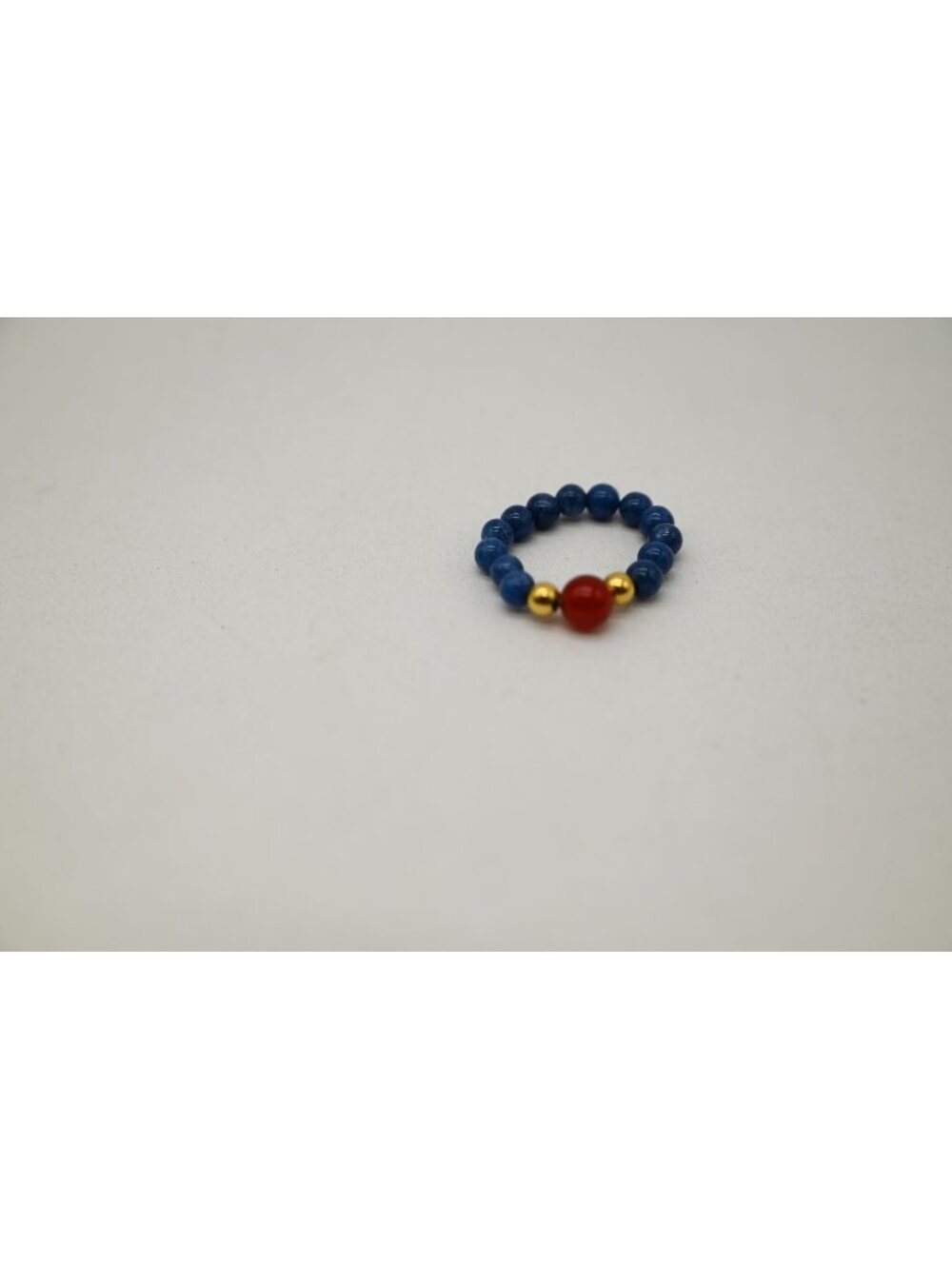 NWOT Josslyn Earthy Natural Stone Beaded Ring Lapis Blue Gemstone Boho Jewelry